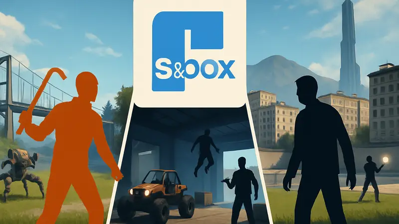 Логотип s&box, кадры игрового процесса, сравнение с Garry's Mod на движке Source 2