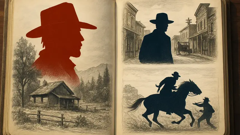 Рисунки Артура Моргана из дневника в Red Dead Redemption 2, демонстрирующие игровой арт.