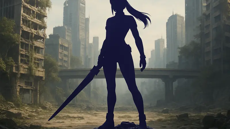 Высокодетализированная статуя Лили из игры Stellar Blade от JND Studios.