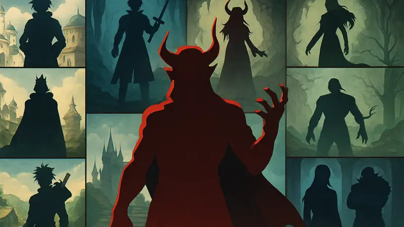 Обложки 10 JRPG, где игрок становится злодеем или антагонистом, для списка лучших игр.
