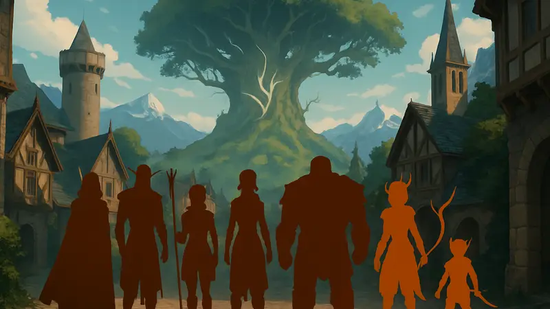 Кадр из анимационного сериала The Legend of Vox Machina, персонажи команды