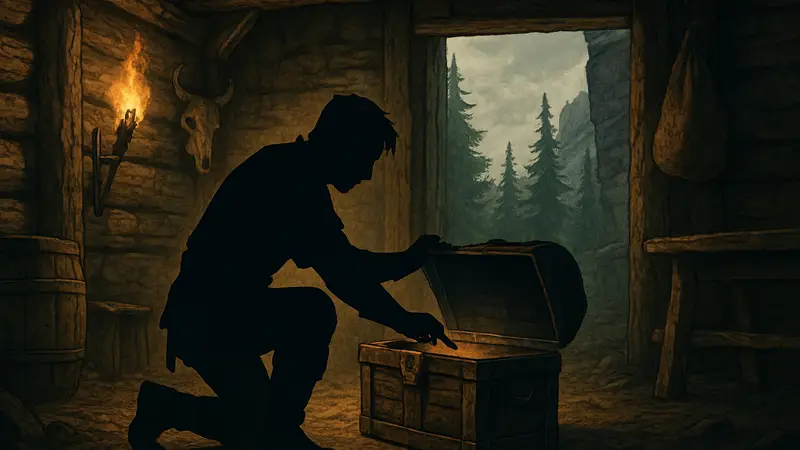 Игрок открывает сундук Скатти в Gothic Remake