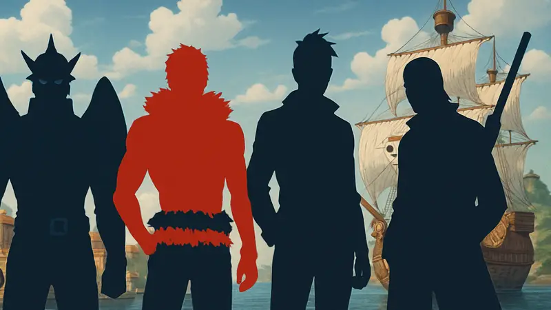 Сильнейшие солдаты Йонко из One Piece: Кинг, Катакури, Марко и Бенн Бекман, иллюстрация персонажей.