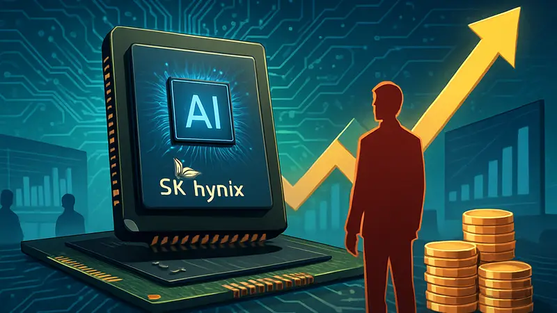 Чип памяти SK Hynix с акцентом на технологии искусственного интеллекта и рекордные прибыли компании.