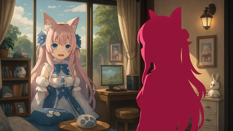 Аниме-персонаж Fuwawa Abyssgard, виртуальный стример Hololive