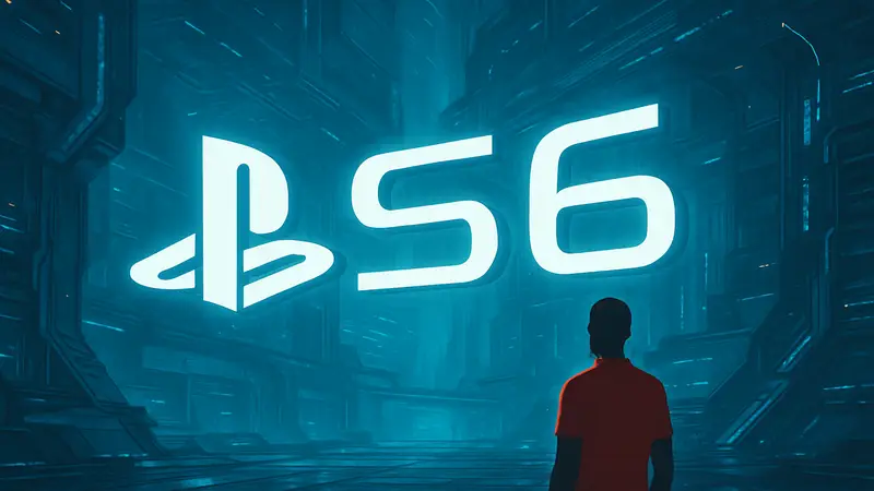 Логотип PlayStation 6 на футуристическом фоне