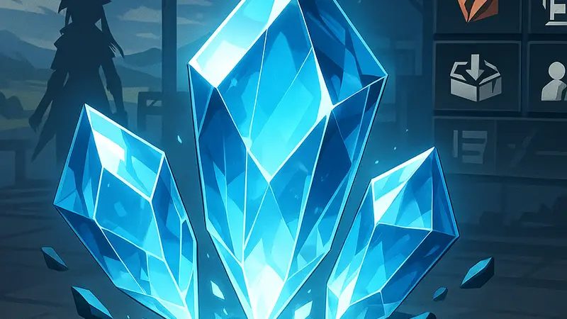 Кристаллы Origeometry в Arknights Endfield на фоне игрового интерфейса, демонстрирующие способы получения.