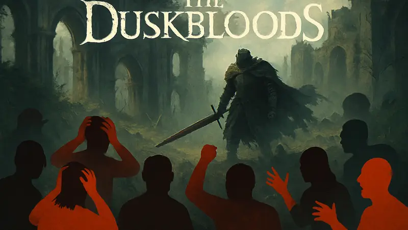 Логотип The Duskbloods и фанаты FromSoftware, разочарованные отсутствием игры