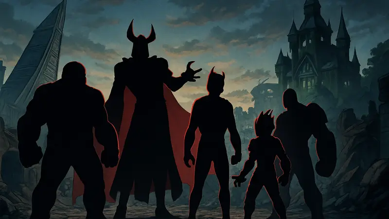 Злодеи Knights of Doom из файтинга Marvel Tokon: Fighting Souls, представленные Arc System Works.