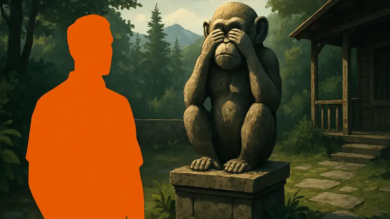 Статуя обезьяны в локации Secluded Retreat из игры Crime Scene Cleaner Act 2
