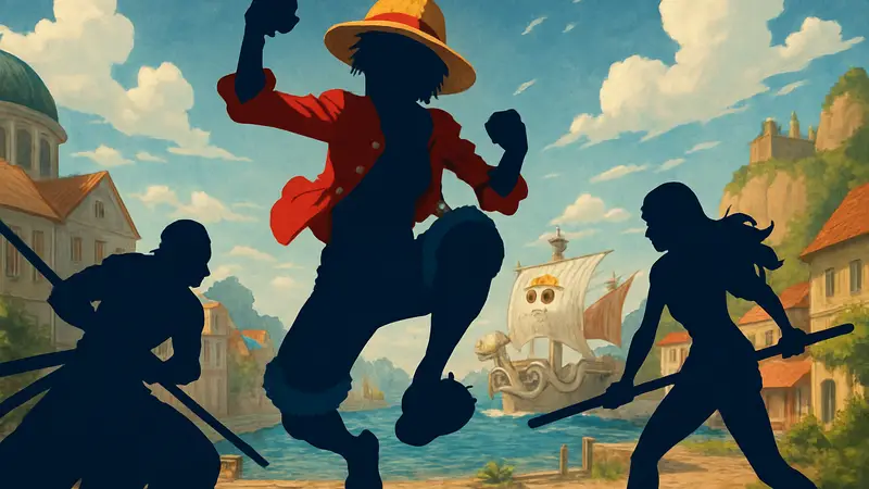 Обложки лучших игр по One Piece: герои Луффи, Зоро, Нами в экшен-сценах