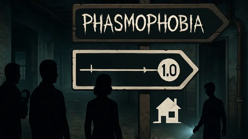 Дорожная карта Phasmophobia на 2026 год, анонсирующая релиз 1.0 и новую карту.