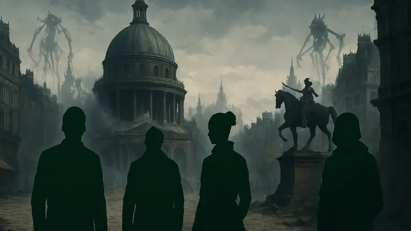 Локация из игры Clair Obscur: Expedition 33 с персонажами, ожидающими новостей о продолжении.