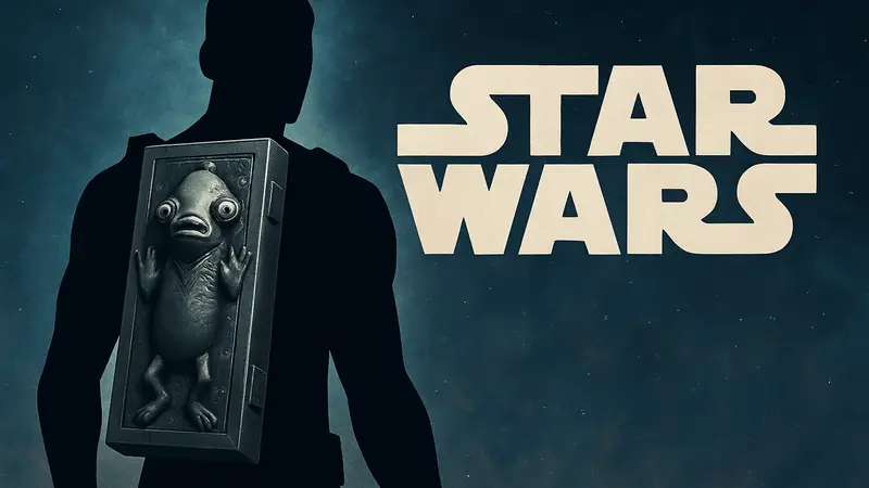 Изображение украшения на спину в Fortnite: Рыба-палка, замороженный в карбоните, на фоне логотипа Star Wars.