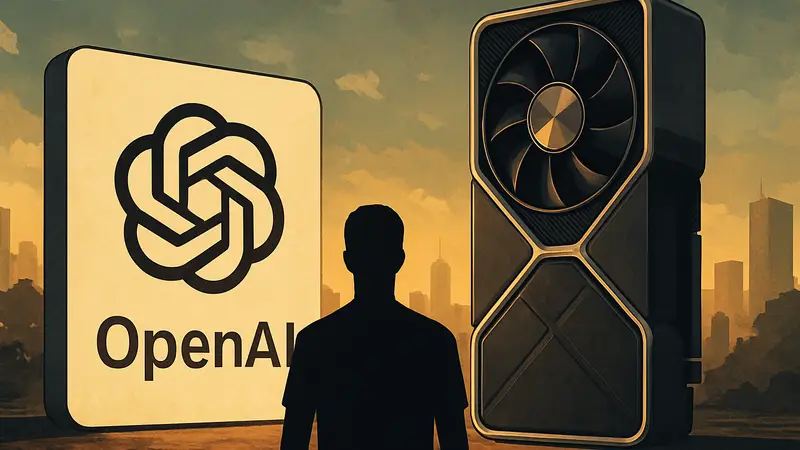 Символ OpenAI и видеокарта Nvidia, намекающие на возможные изменения на рынке GPU
