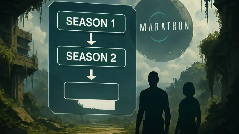 Дорожная карта игры Marathon от Bungie, показывающая планы на сезоны 1 и 2 с потерей прогресса