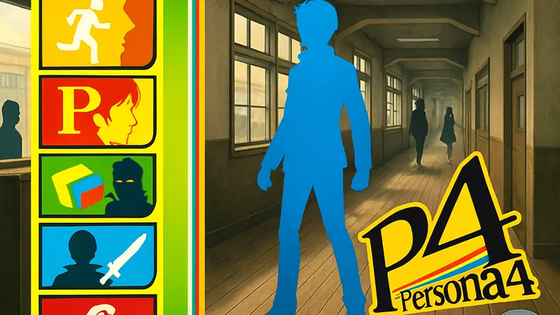 Стильный интерфейс Persona 4 Revival, Persona 4 Revival демо, логотип Atlus, RPG, утечка иг