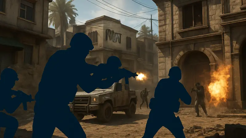 Скриншот геймплея Call of Duty: Modern Warfare 4 из режима DMZ с напряженной перестрелкой