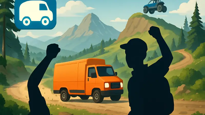 Скриншот игры Easy Delivery Co. с горными пейзажами, обновление EasyCo EasyRally
