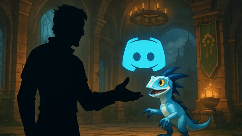 Игрок World of Warcraft получает бесплатного питомца Razeshi за выполнение Discord-квеста.