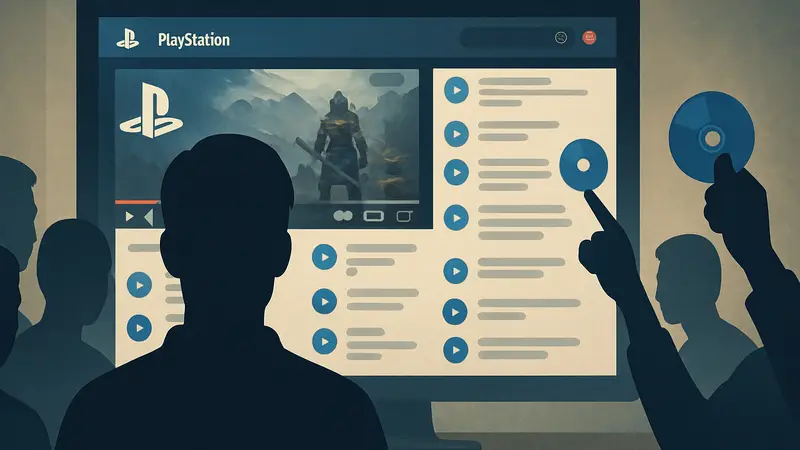Скриншот YouTube-канала PlayStation с множеством комментариев, призывающих к поддержке физических игровых дисков.