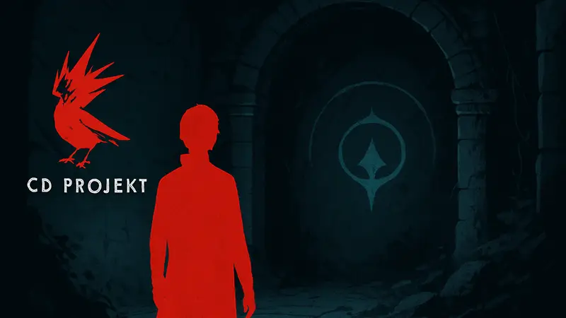 Логотип CD Projekt RED и надпись "Project Hadar" на тёмном фоне, символизирующие загадочную игру.