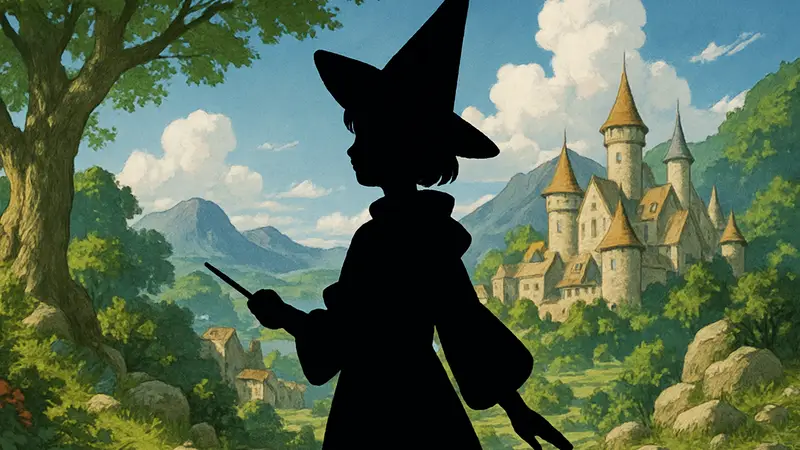 Главная героиня Коко из аниме Witch Hat Atelier, девочка-волшебница, фэнтези-мир