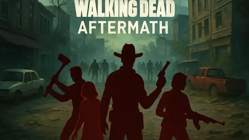 Арт к игре The Walking Dead: Aftermath, вдохновленной Vampire Survivors.