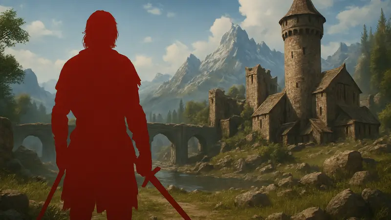 Скриншот из игры Crimson Desert с персонажем в фэнтезийном мире