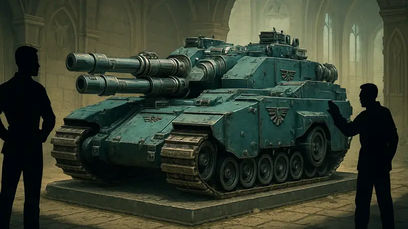 Пластиковая миниатюра истребителя танков Фальшион для Warhammer The Horus Heresy.