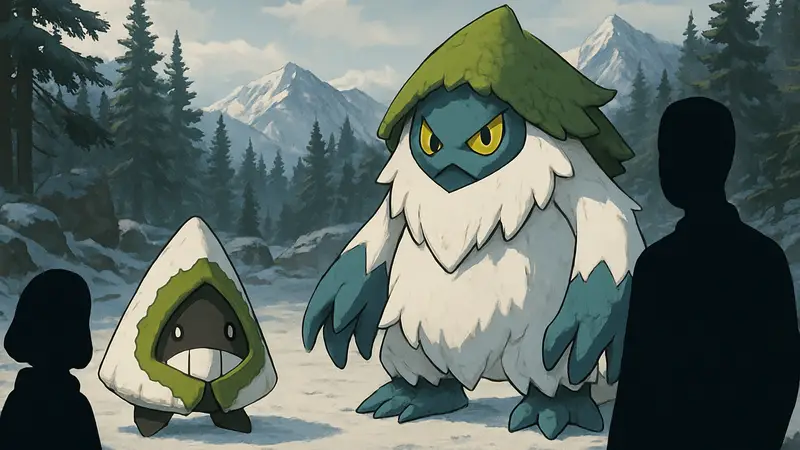 Фанарт региональной формы Сноранта и его новой эволюции из Pokemon