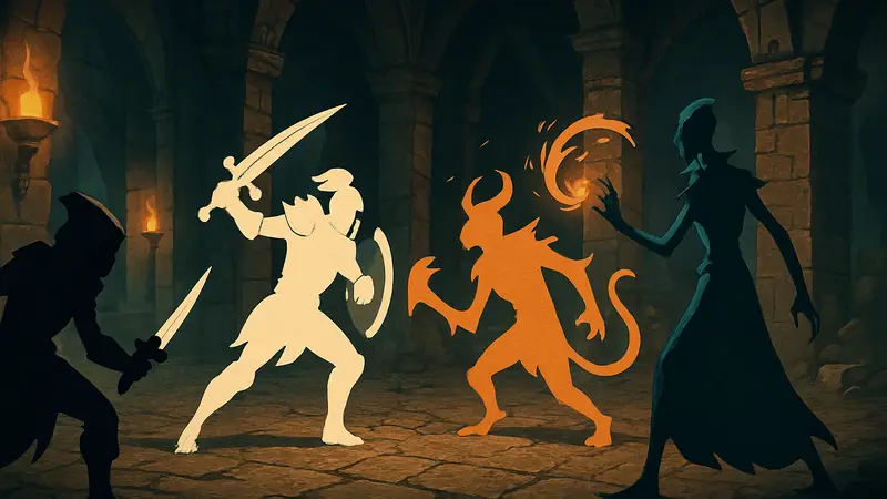 Персонажи Slay the Spire 2 сражаются в подземелье, концепт-арт героев и боевая система.
