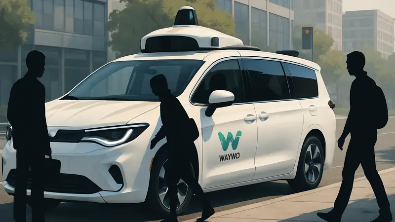Роботакси Waymo Ojai минивэн принимает пассажиров