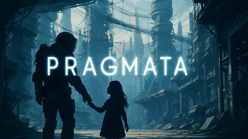 Логотип игры Pragmata с футуристическим дизайном