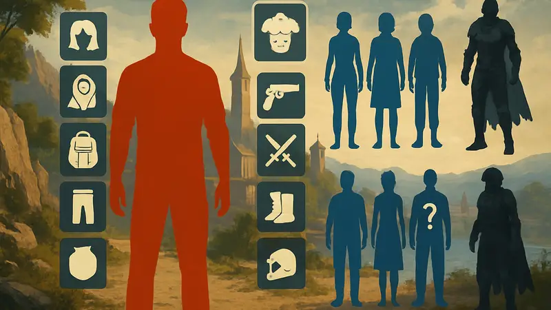 Кастомизация персонажа в игре с открытым миром, демонстрирующая разнообразие настроек.