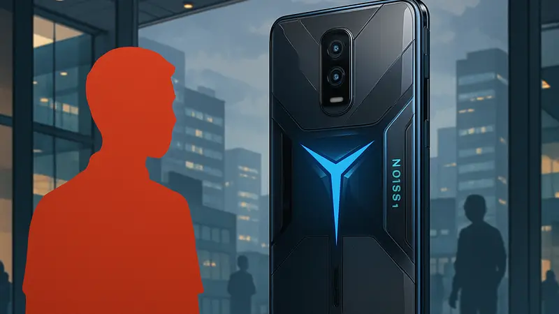 Изображение игрового смартфона Lenovo Legion Phone или Xiaomi Redmi K90 Max, демонстрирующего его дизайн.