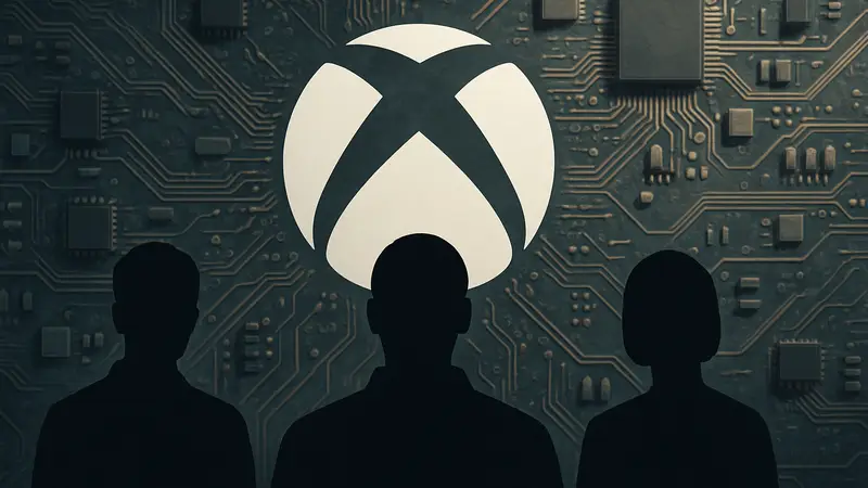 Логотип Xbox на фоне электронных микросхем, символизирующих дефицит компонентов