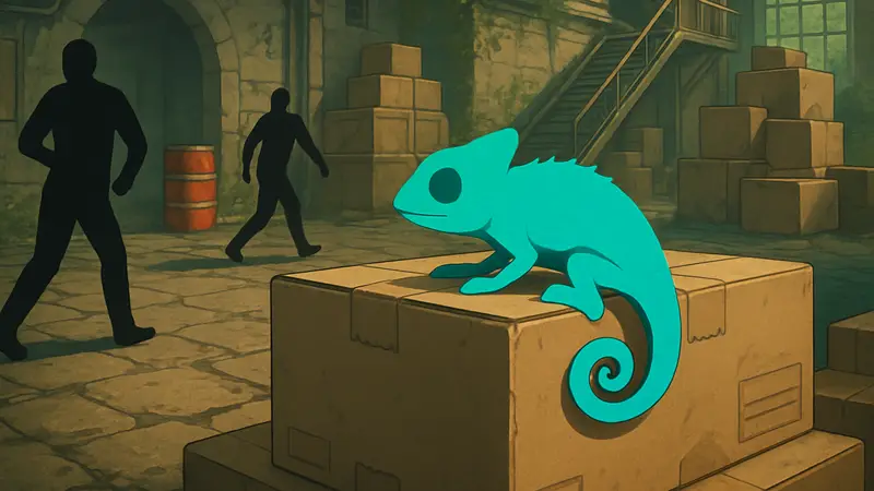 Игровой процесс Meccha Chameleon, где персонаж маскируется под предмет окружения, в Steam.