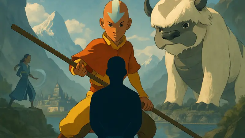 Постер фильма Аватар: Аанг, Последний маг воздуха или изображение арестованного