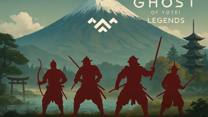 Обложка DLC Ghost of Yōtei Legends, самураи в кооперативном режиме, PS5
