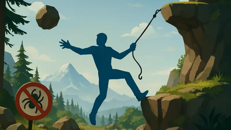 Обновление игры Peak: настройки гравитации, крюка-кошки и отсутствие пауков.