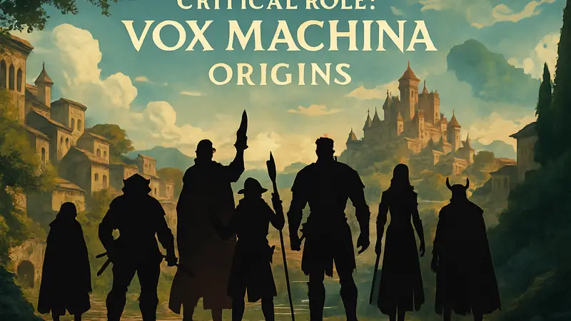 Обложка комикса Critical Role: Vox Machina Origins, персонажи команды Vox Machina.