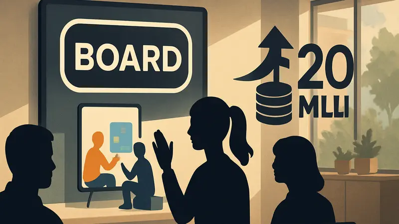 Логотип стартапа Board, инвестиции в "together tech" от Mirror