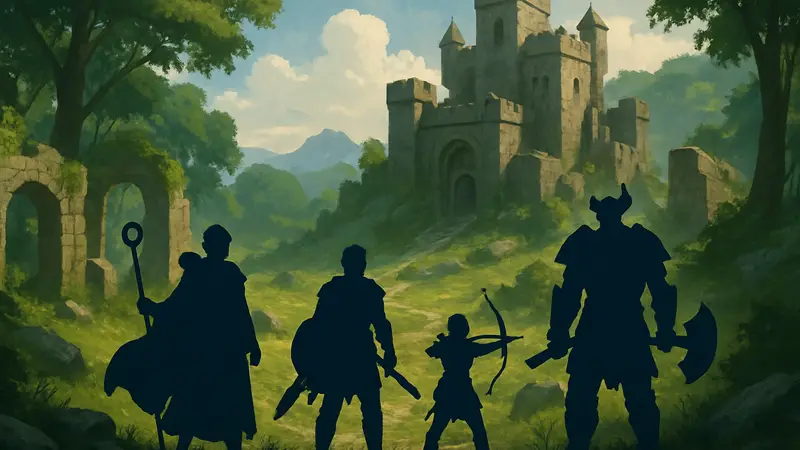 Обложка гипотетической пошаговой RPG с элементами фэнтези. Лучшие пошаговые RPG.