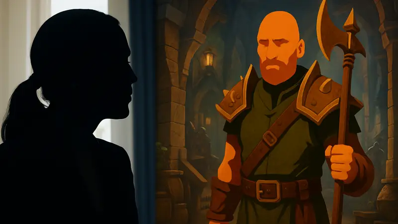 Фото Александрии Окасио-Кортес, рядом карикатура Стивена Миллера в стиле NPC World of Warcraft