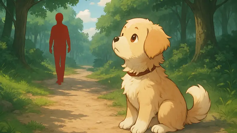 Изображение милой собаки из игры My Little Puppy в аниме-стиле. Обзор, приключения, инди-игра.