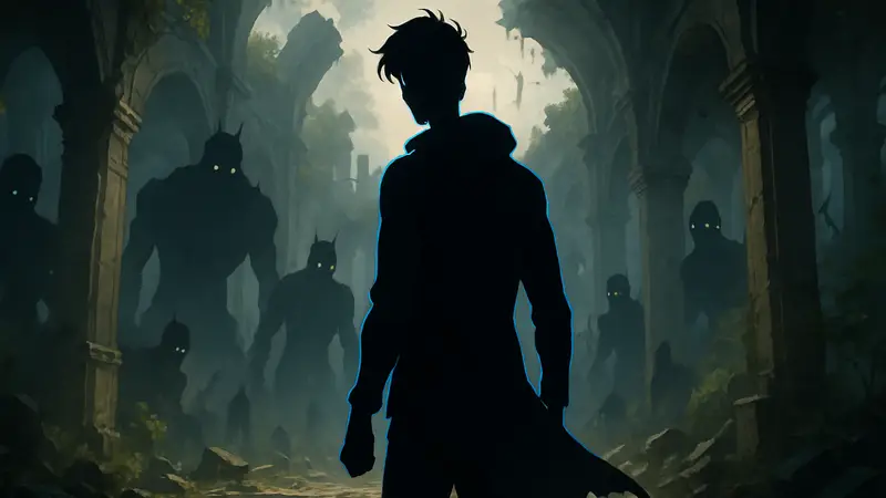 Персонаж Сун Джин-Ву из Solo Leveling, готовящийся к новому испытанию