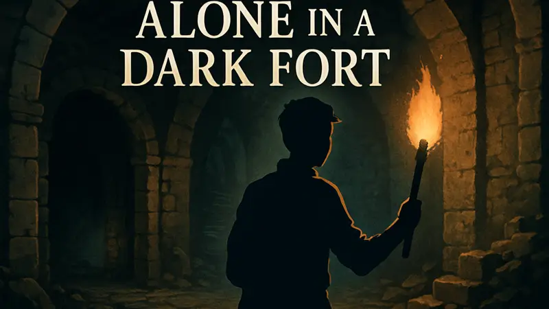 Логотип или скриншот игры Alone in a Dark Fort, демонстрирующий необычную мобильную игру.