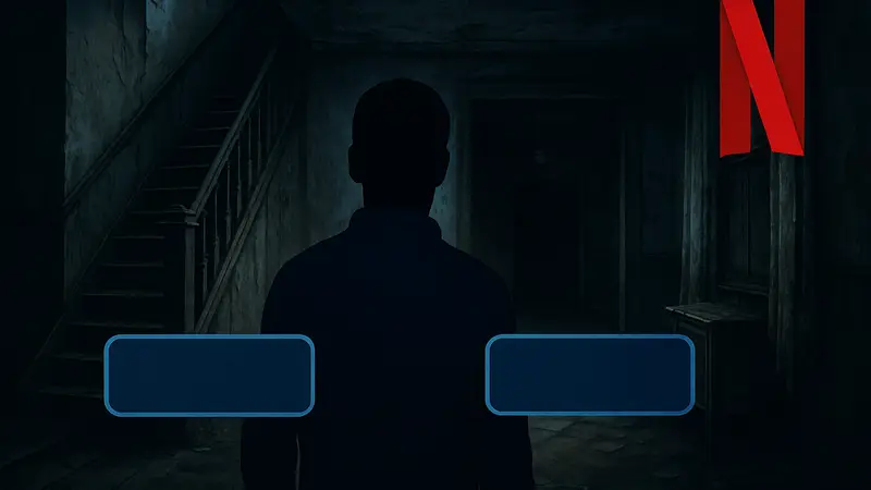 Кадр из интерактивной хоррор-игры Unhinged на платформе Netflix, демонстрирующий выбор.