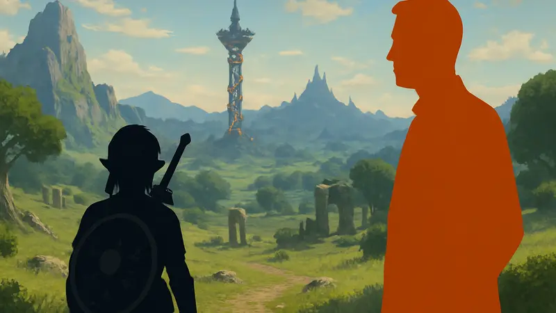 Скриншот из игры Zelda: Breath of the Wild с Гийомом Брошем, директором Clair Obscur: Expedition 33